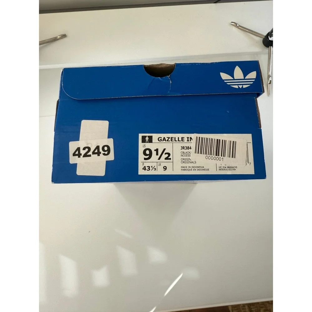 Adidas Originals Gazelle Indoor Black‎ Solar Yellow Sneakers 2025 Men US 9.5 NWB - Picture 10 of 10